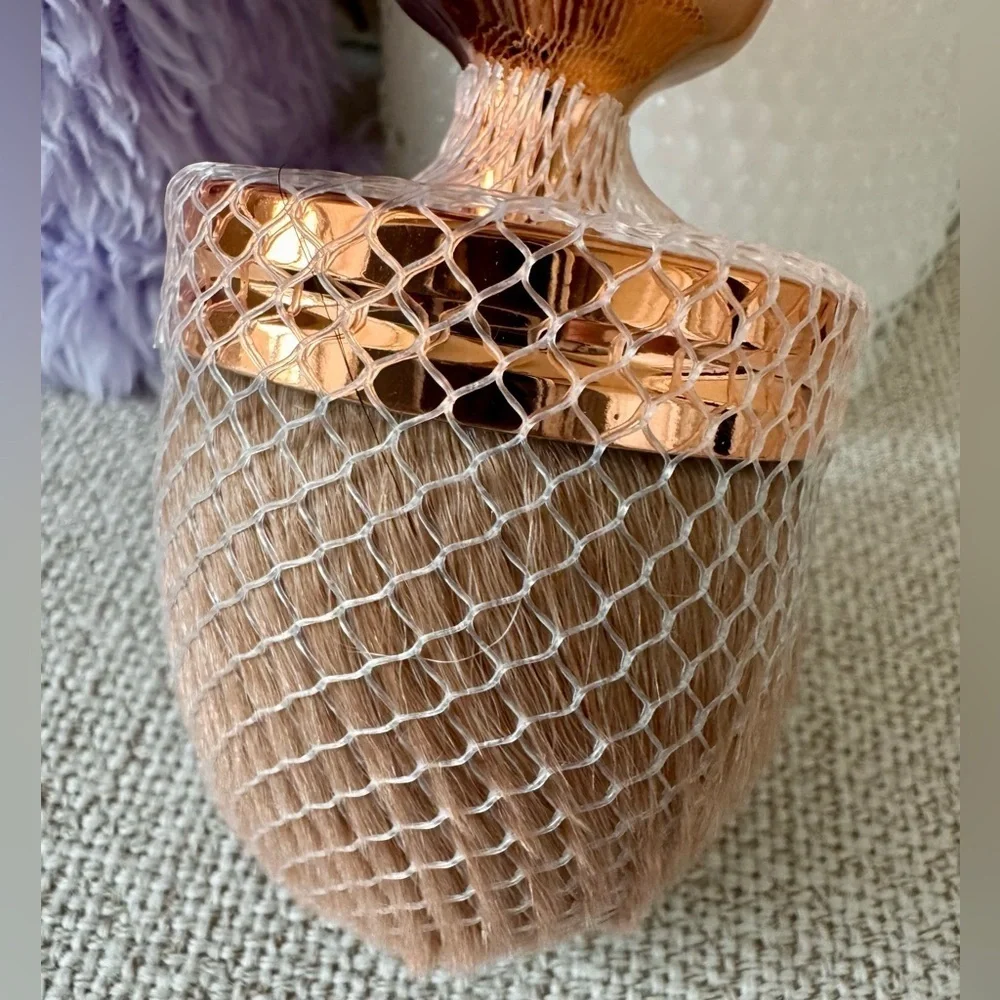 New Women’s Wide Rose Gold Color Makeup or Body Product Brush with Soft Bristles